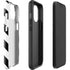 Black and White Geometric Stripes iPhone 15 Impact Case